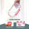 imageKOMUEE 10 Pack Glass Food Storage Containers Meal Prep Containers with Lids Airtight Glass Lunch Boxes Freezer Oven and Microwave Safe10Pack Pink