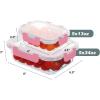 imageKOMUEE 10 Pack Glass Food Storage Containers Meal Prep Containers with Lids Airtight Glass Lunch Boxes Freezer Oven and Microwave Safe10Pack Pink
