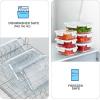 imageKOMUEE 10 Pack Glass Food Storage Containers Meal Prep Containers with Lids Airtight Glass Lunch Boxes Freezer Oven and Microwave Safe10Pack White