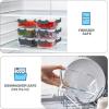 imageKOMUEE 10 Packs 22 oz Glass Meal Prep Containers Glass Food Storage Containers with Lids Airtight Lunch Boxes BPA Free Microwave and Freezer SafeGray