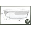 imageKOMUEE 10 Packs 30 oz Glass Meal Prep ContainersGlass Food Storage Containers with LidsAirtight Glass Lunch Bento BoxesMicrowave Oven Freezer and DishwasherWhiteWhite