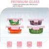 imageKOMUEE 24 Pieces Glass Food Storage Containers SetMeal Prep ContainersStackable Airtight Glass Storage Containers with lidsFreezer Microwave Oven SafeGrayPink