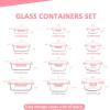 imageKOMUEE 24 Pieces Glass Food Storage Containers SetMeal Prep ContainersStackable Airtight Glass Storage Containers with lidsFreezer Microwave Oven SafeGrayPink