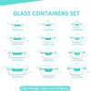 imageKOMUEE 24 Pieces Glass Food Storage Containers SetMeal Prep ContainersStackable Airtight Glass Storage Containers with lidsFreezer Microwave Oven SafeGrayGreen