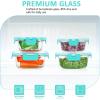 imageKOMUEE 24 Pieces Glass Food Storage Containers SetMeal Prep ContainersStackable Airtight Glass Storage Containers with lidsFreezer Microwave Oven SafeGrayGreen