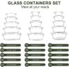 imageKOMUEE 30 Pieces Glass Food Storage Containers Set Meal Prep Containers Set with Snap Locking Lids Airtight Glass Lunch Containers Microwave Oven Freezer ampamp Dishwasher RedWhite