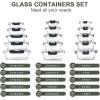imageKOMUEE 30 Pieces Glass Food Storage Containers Set Meal Prep Containers Set with Snap Locking Lids Airtight Glass Lunch Containers Microwave Oven Freezer ampamp Dishwasher RedGray