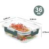 imageKOMUEE 5 Packs 36 oz Glass Food Storage Containers Glass Meal Prep Containers with Lids Airtight Glass Lunch Bento Boxes Microwave Freezer and Dishwasher FriendlyFluted Gray